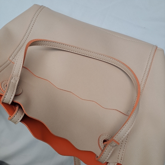 New Nine West Cream/Tan And Orange Women's Tote Bag. - Picture 4 of 10